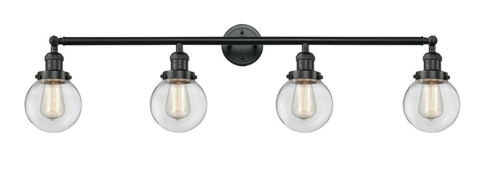 Beacon - 4 Light - 42 inch - Matte Black - Adjustable Bath Vanity Light