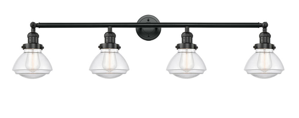 Olean - 4 Light - 43 inch - Matte Black - Adjustable Bath Vanity Light