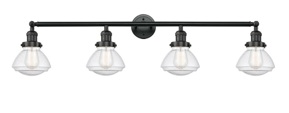 Olean - 4 Light - 43 inch - Matte Black - Adjustable Bath Vanity Light