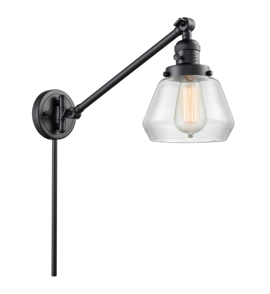 Fulton - 1 Light - 8 inch - Matte Black -Adjustable Swing Arm