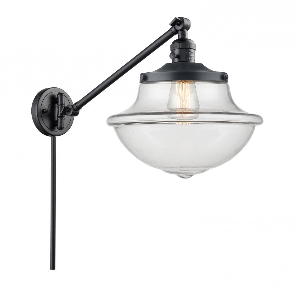 Oxford - 1 Light - 12 inch - Matte Black -Adjustable Swing Arm
