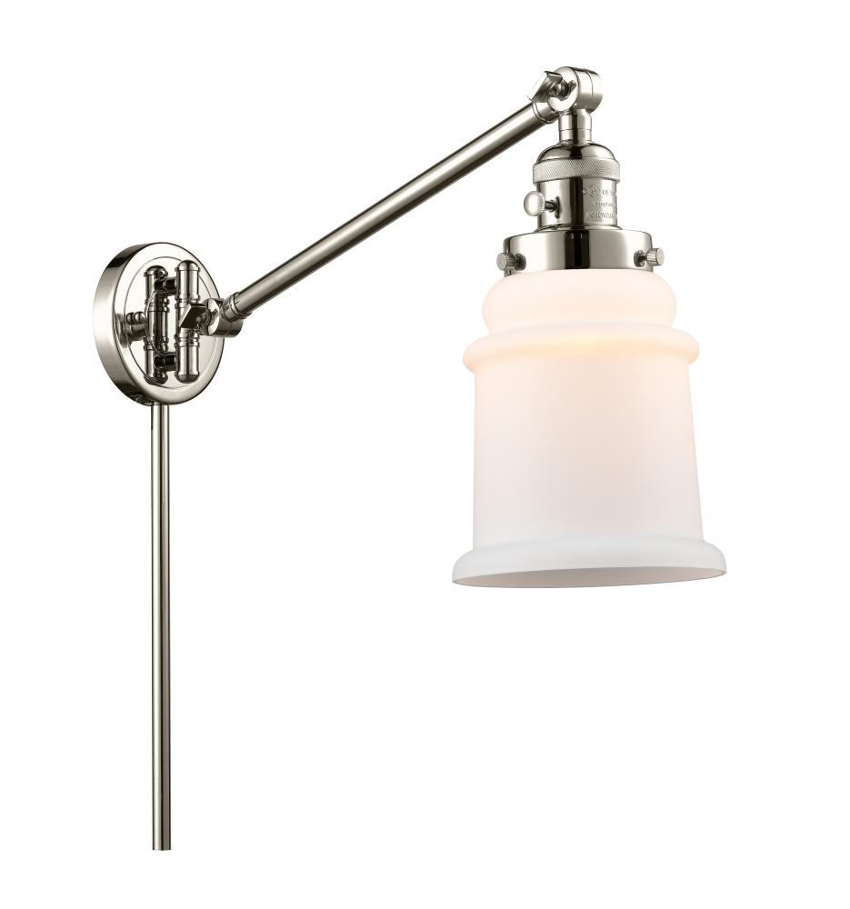 Canton - 1 Light - 8 inch - Polished Nickel -Adjustable Swing Arm