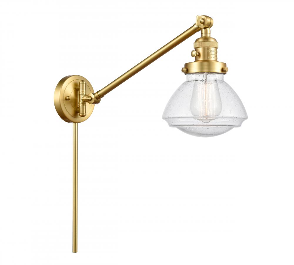 Olean - 1 Light - 9 inch - Satin Gold -Adjustable Swing Arm
