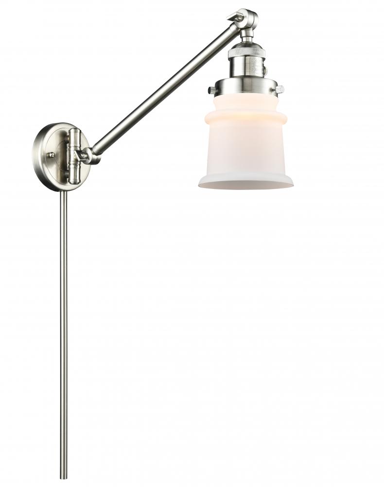 Canton - 1 Light - 8 inch - Brushed Satin Nickel -Adjustable Swing Arm