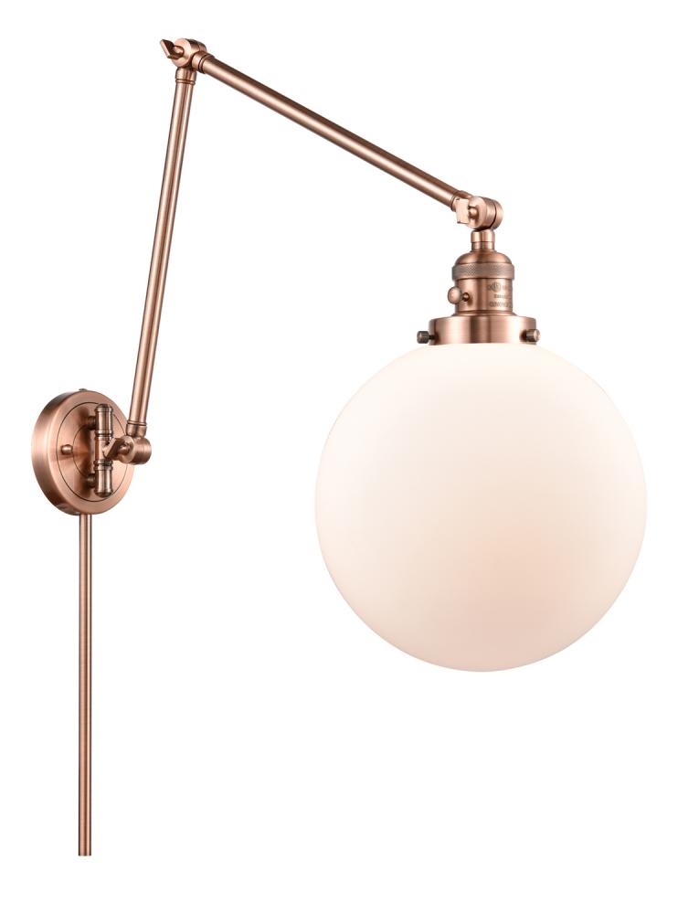 Beacon - 1 Light - 10 inch - Antique Copper -Adjustable Swing Arm