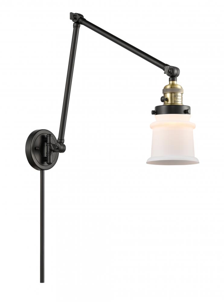 Canton - 1 Light - 8 inch - Black Antique Brass -Adjustable Swing Arm