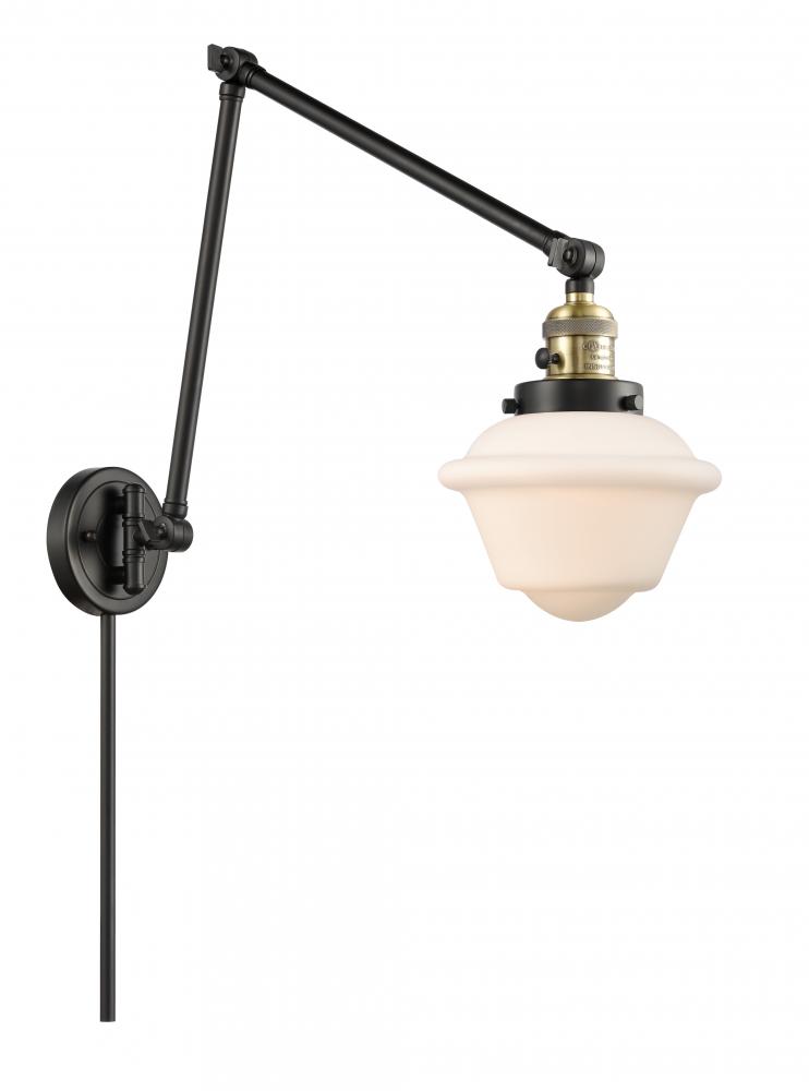 Oxford - 1 Light - 8 inch - Black Antique Brass -Adjustable Swing Arm