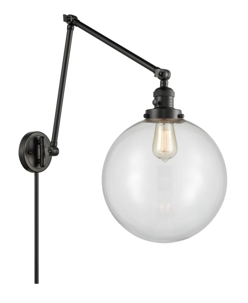 Beacon - 1 Light - 12 inch - Matte Black -Adjustable Swing Arm