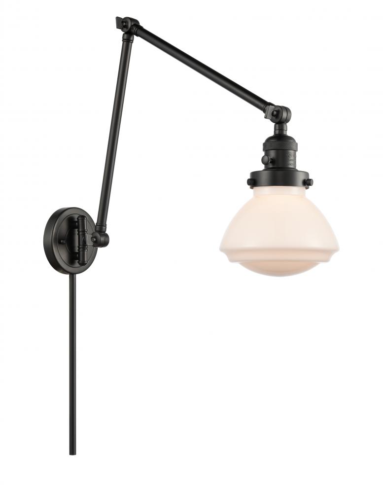 Olean - 1 Light - 9 inch - Matte Black -Adjustable Swing Arm