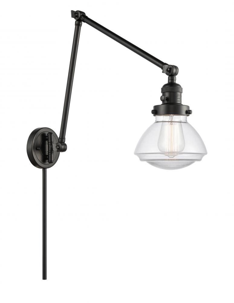 Olean - 1 Light - 9 inch - Matte Black -Adjustable Swing Arm