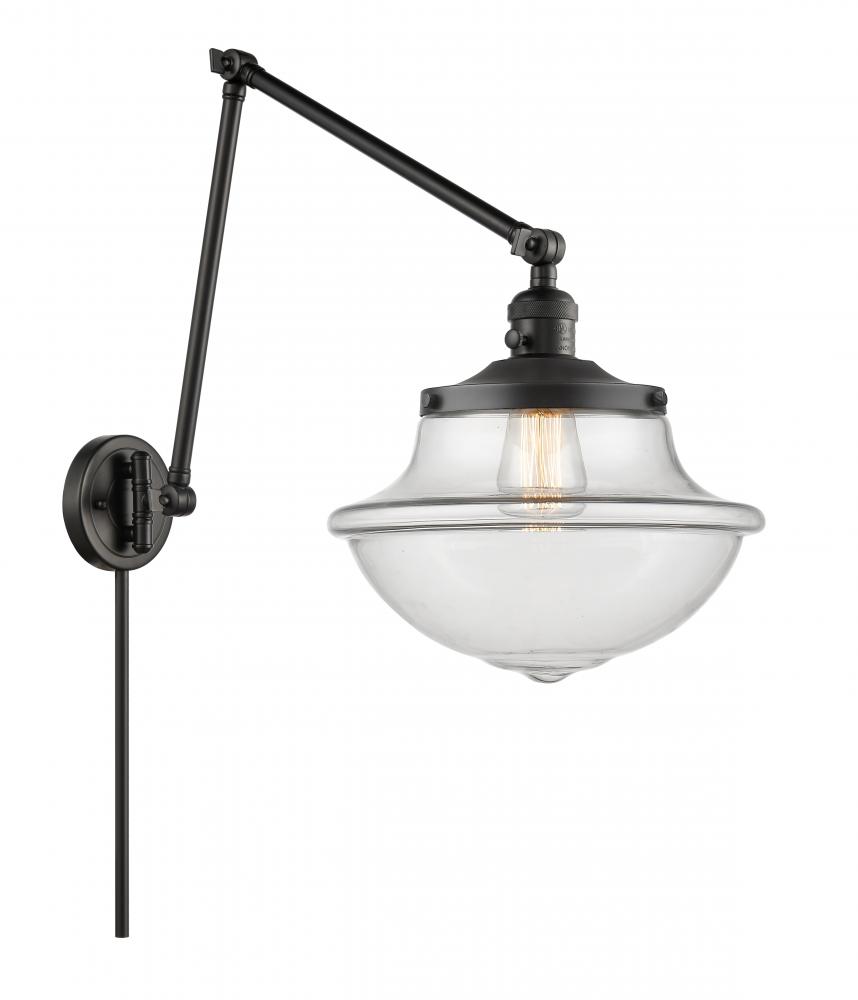 Oxford - 1 Light - 12 inch - Matte Black -Adjustable Swing Arm