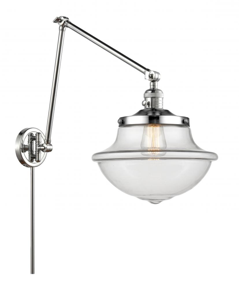 Oxford - 1 Light - 12 inch - Polished Chrome -Adjustable Swing Arm