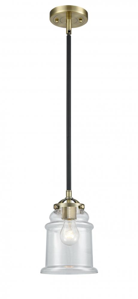 Canton - 1 Light - 6 inch - Black Antique Brass - Cord hung - Mini Pendant