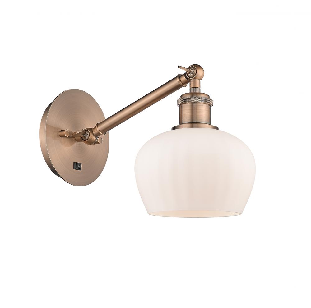 Fenton - 1 Light - 7 inch - Antique Copper - Adjustable Sconce