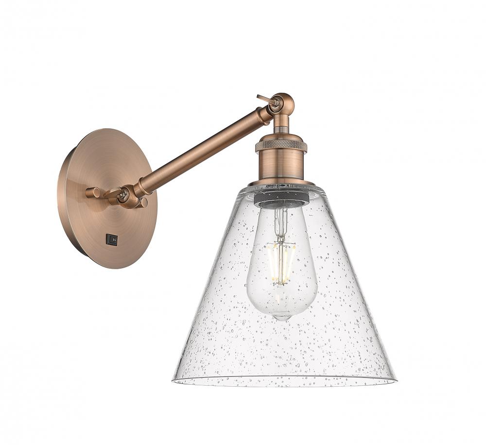 Berkshire - 1 Light - 8 inch - Antique Copper - Adjustable Sconce