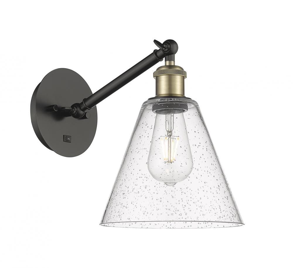 Berkshire - 1 Light - 8 inch - Black Antique Brass - Adjustable Sconce