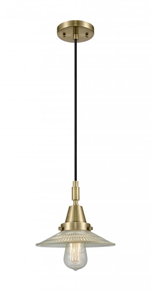 Halophane - 1 Light - 9 inch - Antique Brass - Mini Pendant