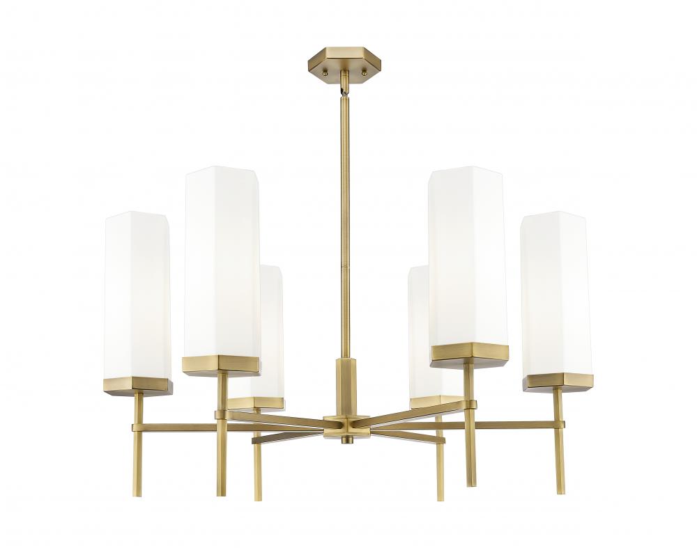 Blakeley - 6 Light - 32 inch - Polished Nickel - Chandelier