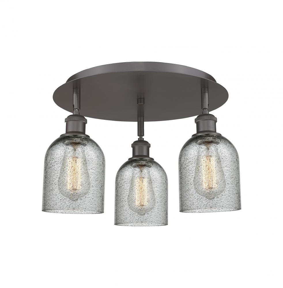 Caledonia - 3 Light - 17 inch - Oil Rubbed Bronze - Flush Mount