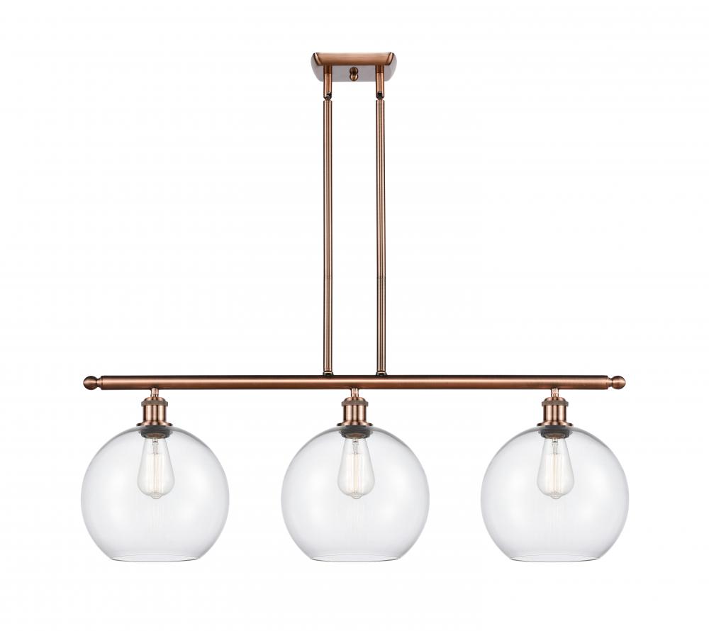Athens - 3 Light - 37 inch - Antique Copper - Stem Hung - Island Light