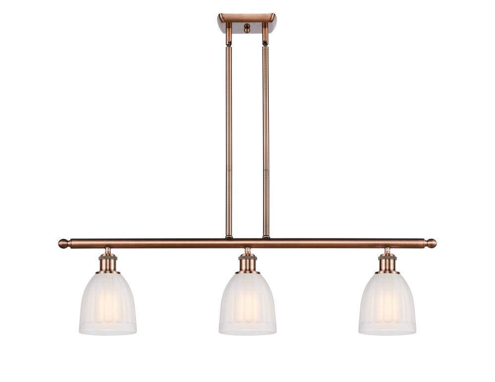 Brookfield - 3 Light - 36 inch - Antique Copper - Cord hung - Island Light