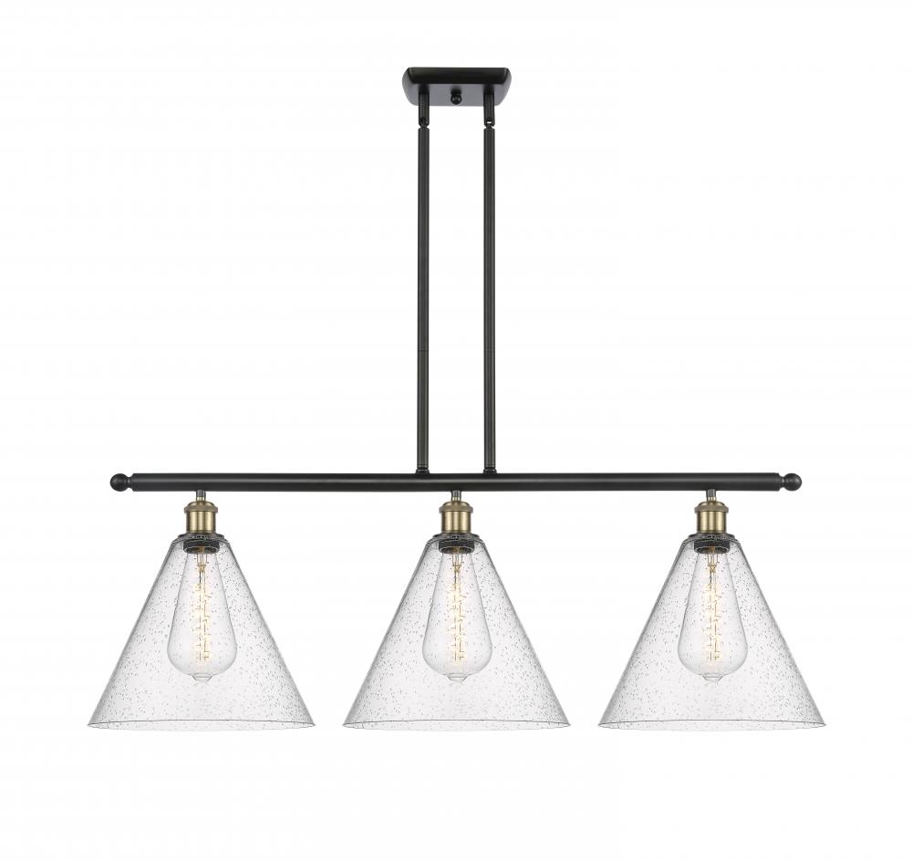 Berkshire - 3 Light - 39 inch - Black Antique Brass - Cord hung - Island Light