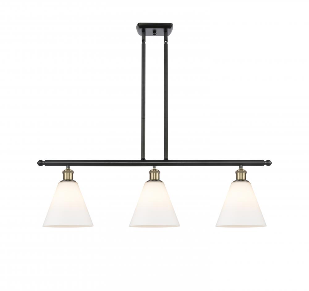 Berkshire - 3 Light - 36 inch - Black Antique Brass - Cord hung - Island Light