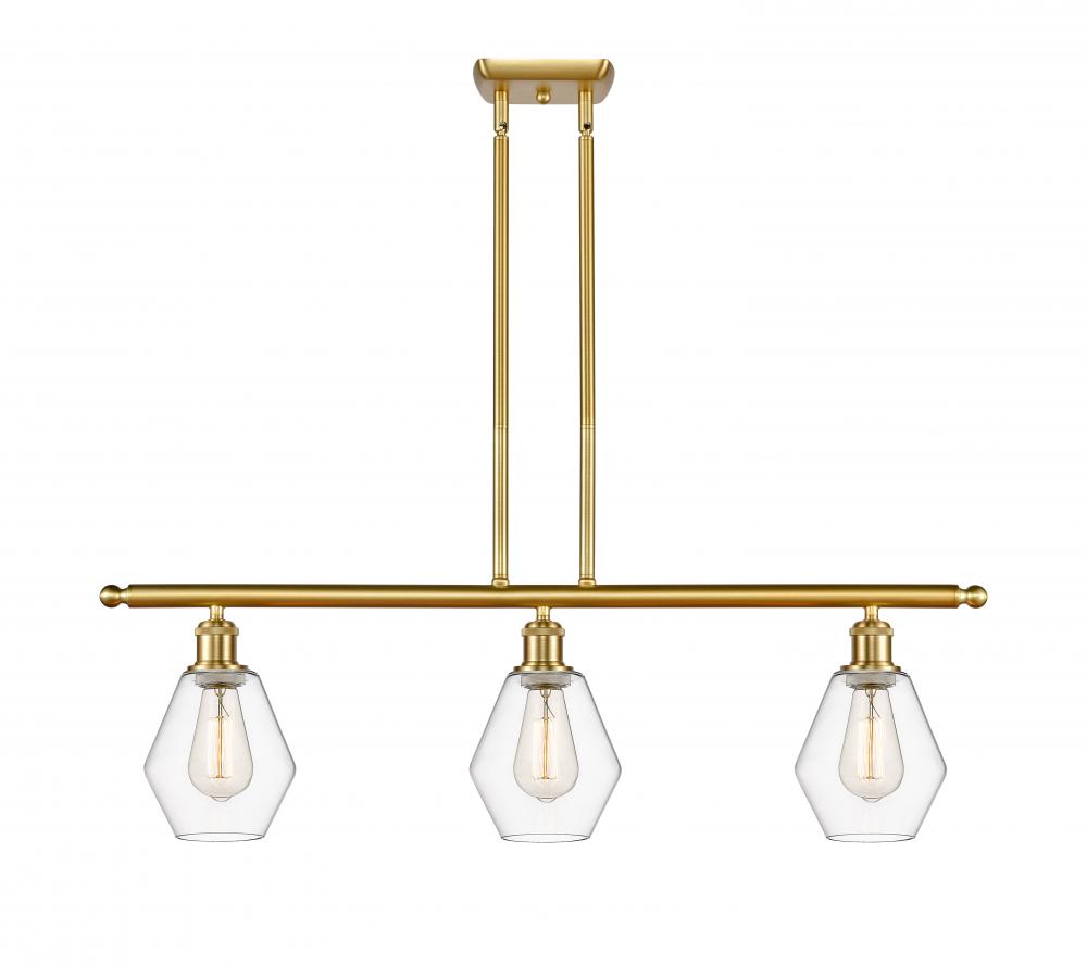 Cindyrella - 3 Light - 36 inch - Satin Gold - Cord hung - Island Light