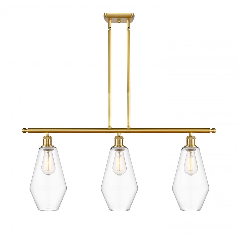 Cindyrella - 3 Light - 36 inch - Satin Gold - Cord hung - Island Light