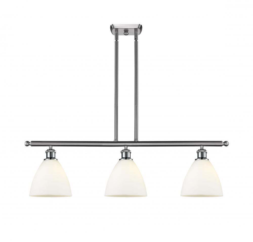 Bristol - 3 Light - 36 inch - Brushed Satin Nickel - Cord hung - Island Light