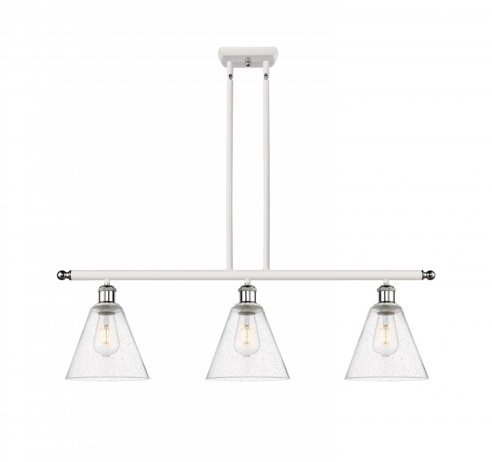 Berkshire - 3 Light - 36 inch - White Polished Chrome - Cord hung - Island Light