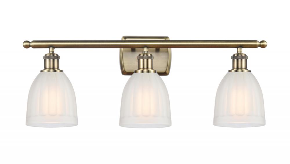 Brookfield - 3 Light - 26 inch - Antique Brass - Bath Vanity Light
