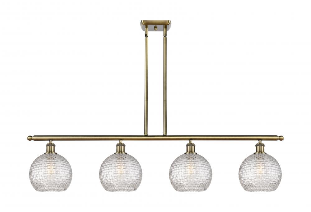 Athens - 4 Light - 48 inch - Antique Brass - Cord hung - Island Light
