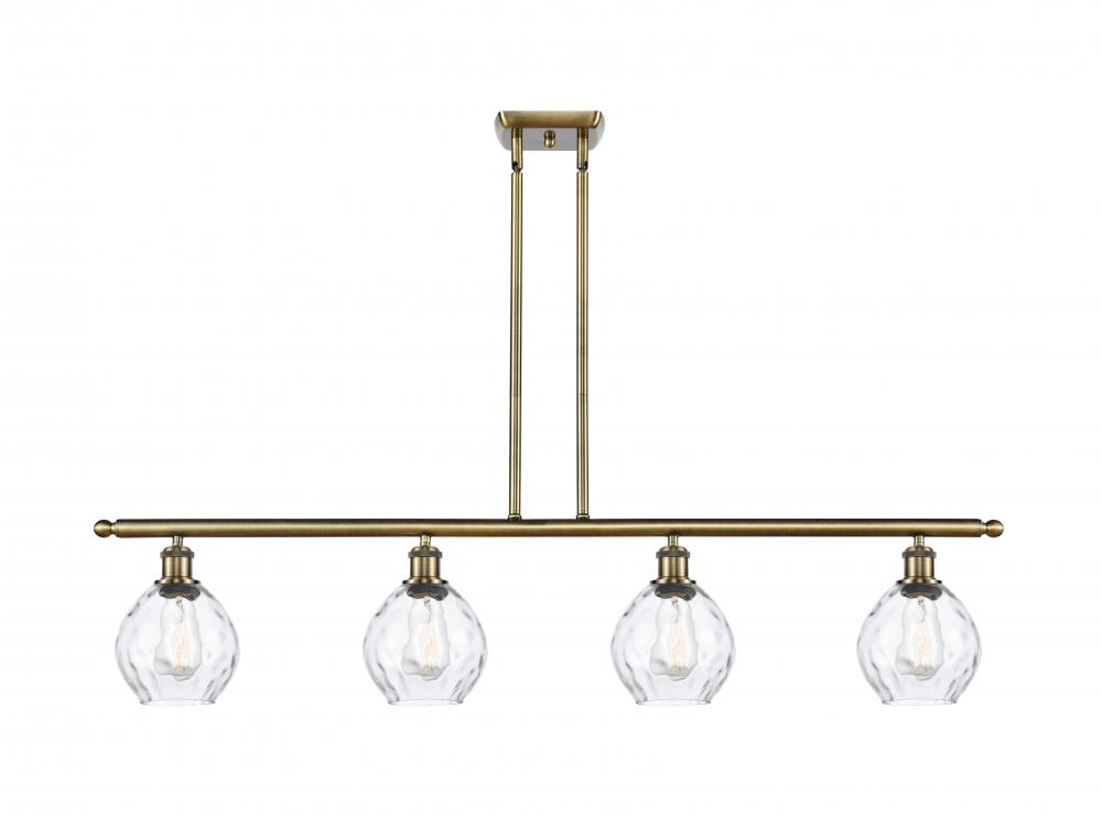 Waverly - 4 Light - 48 inch - Antique Brass - Cord hung - Island Light