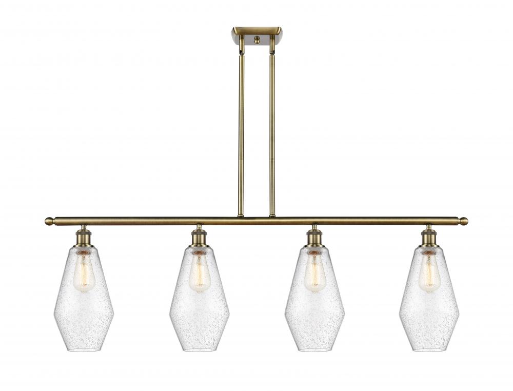 Cindyrella - 4 Light - 48 inch - Antique Brass - Cord hung - Island Light