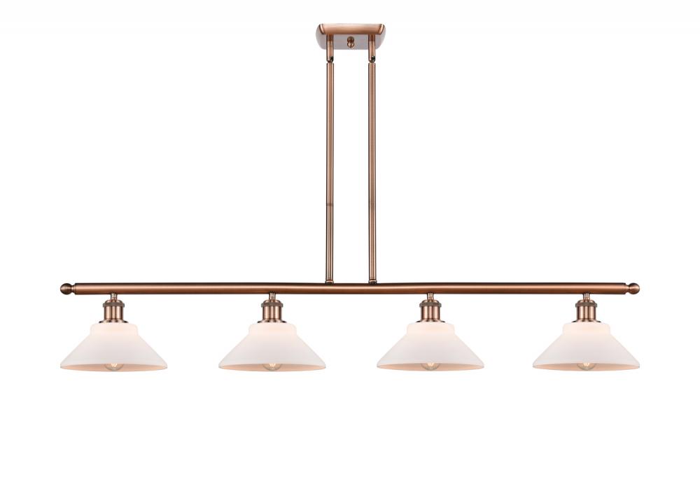 Orwell - 4 Light - 48 inch - Antique Copper - Cord hung - Island Light