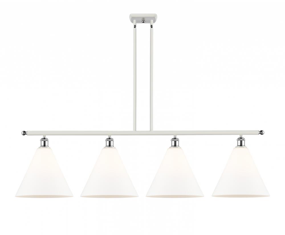 Berkshire - 4 Light - 50 inch - White Polished Chrome - Cord hung - Island Light
