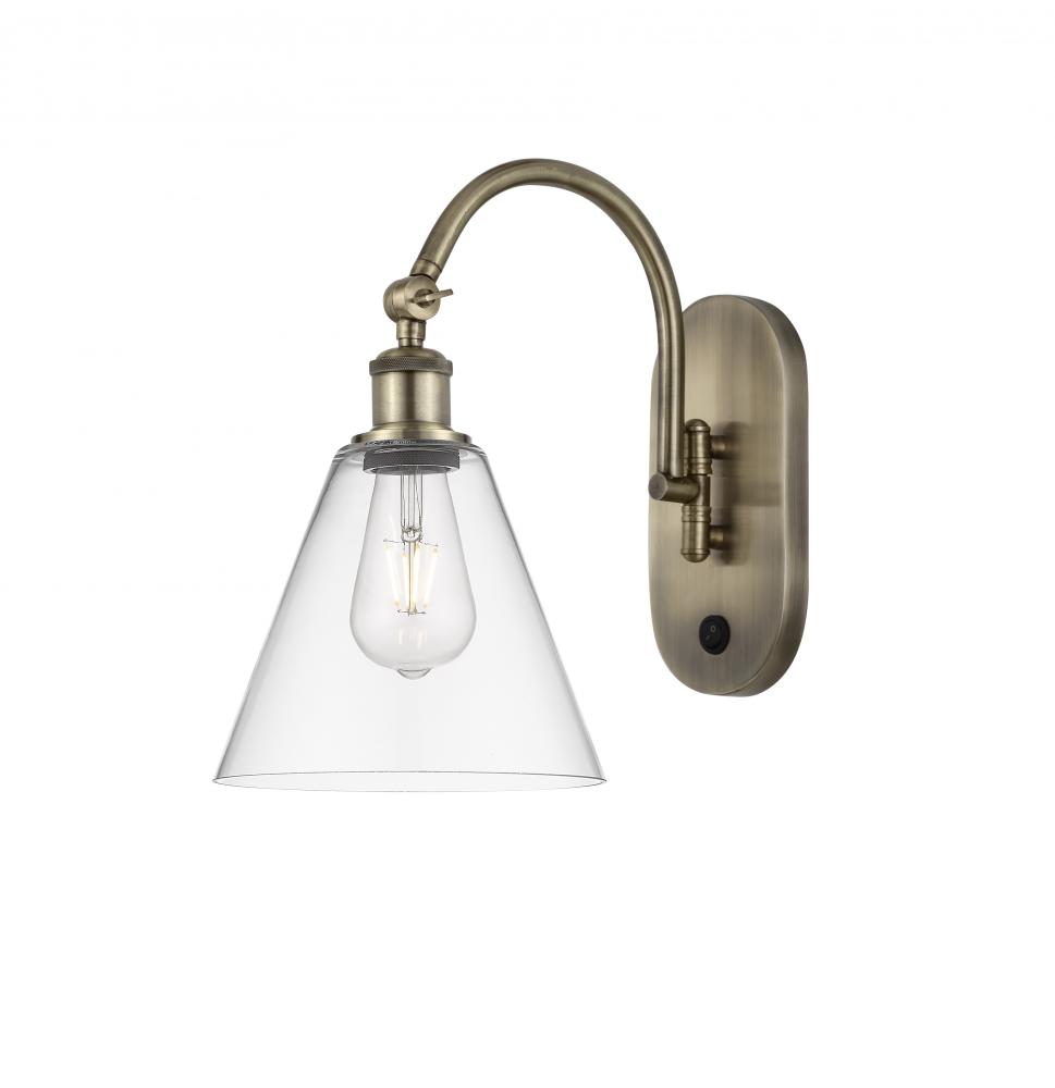 Berkshire - 1 Light - 8 inch - Antique Brass - Adjustable Swing Arm