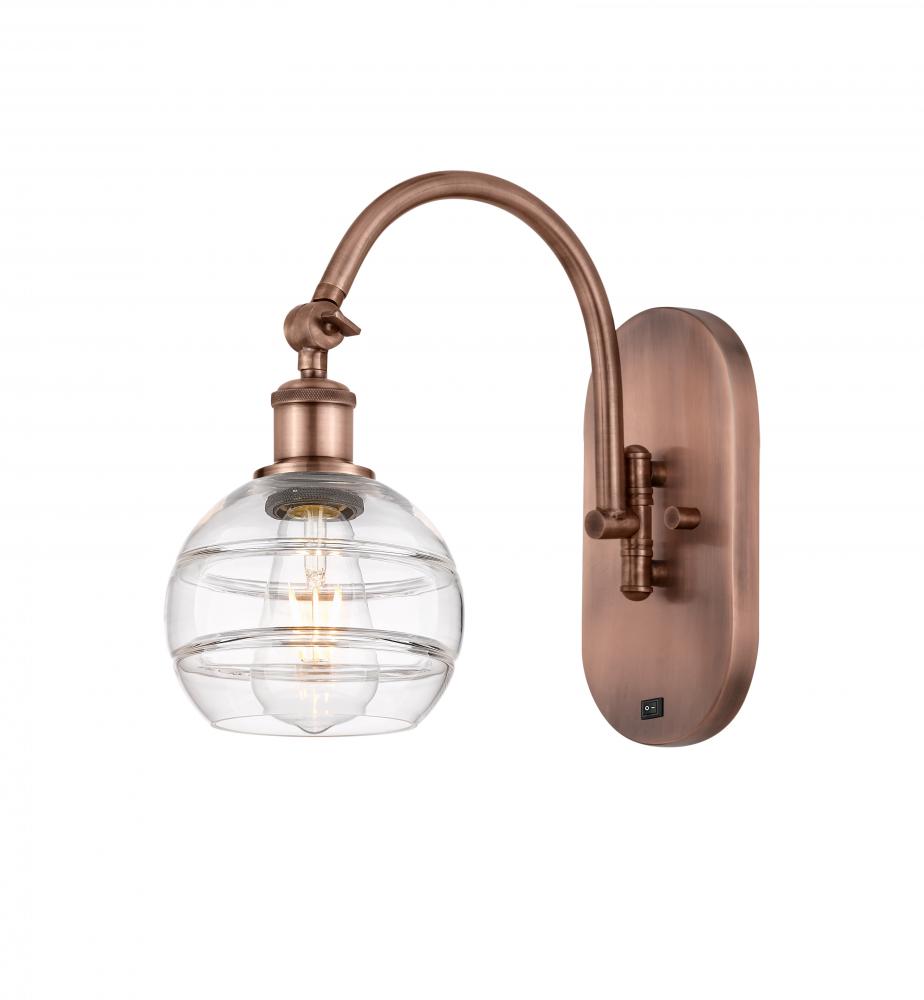 Rochester - 1 Light - 6 inch - Antique Copper - Adjustable Swing Arm