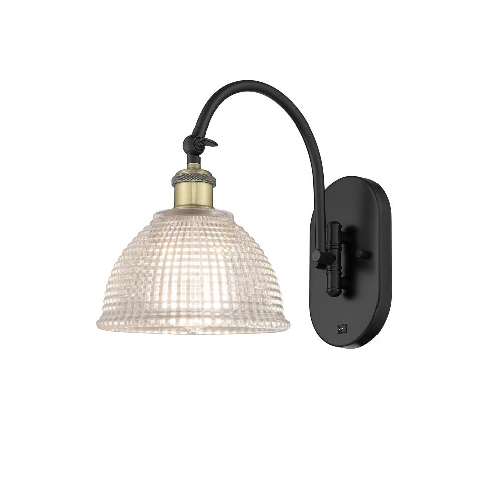 Arietta - 1 Light - 8 inch - Black Antique Brass - Adjustable Swing Arm