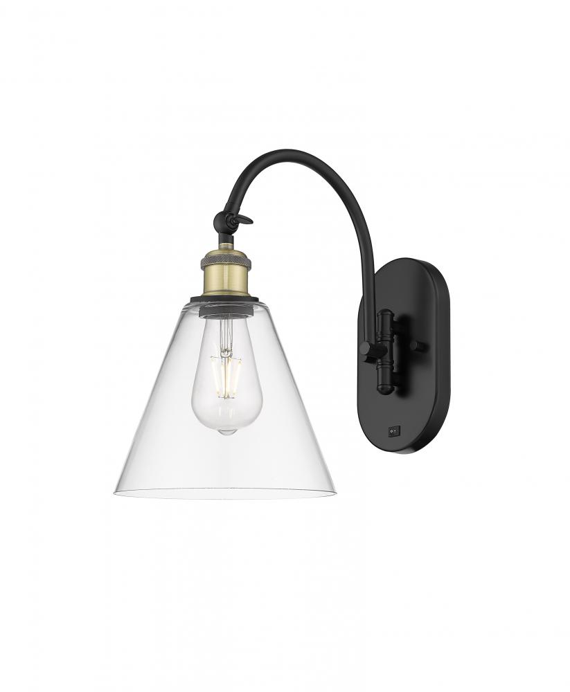 Berkshire - 1 Light - 8 inch - Black Antique Brass - Adjustable Swing Arm