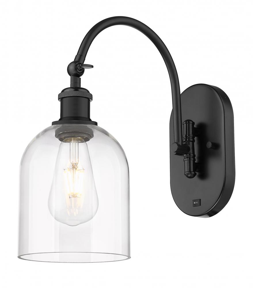 Bella - 1 Light - 6 inch - Matte Black - Adjustable Swing Arm