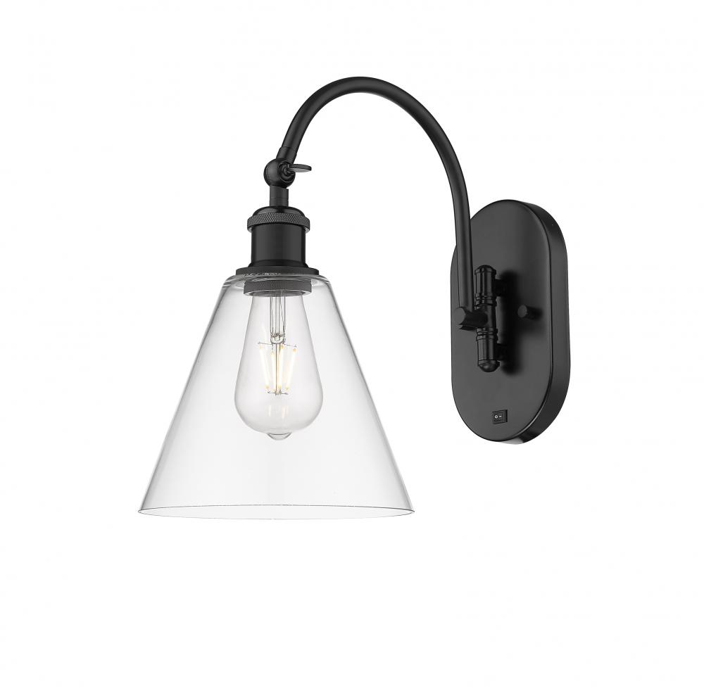 Berkshire - 1 Light - 8 inch - Matte Black - Adjustable Swing Arm