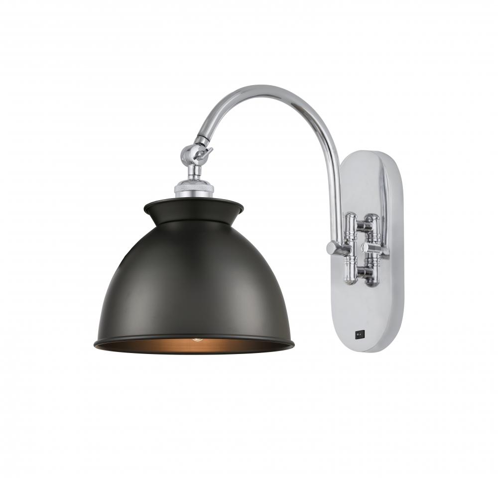 Adirondack - 1 Light - 8 inch - Polished Chrome - Adjustable Swing Arm