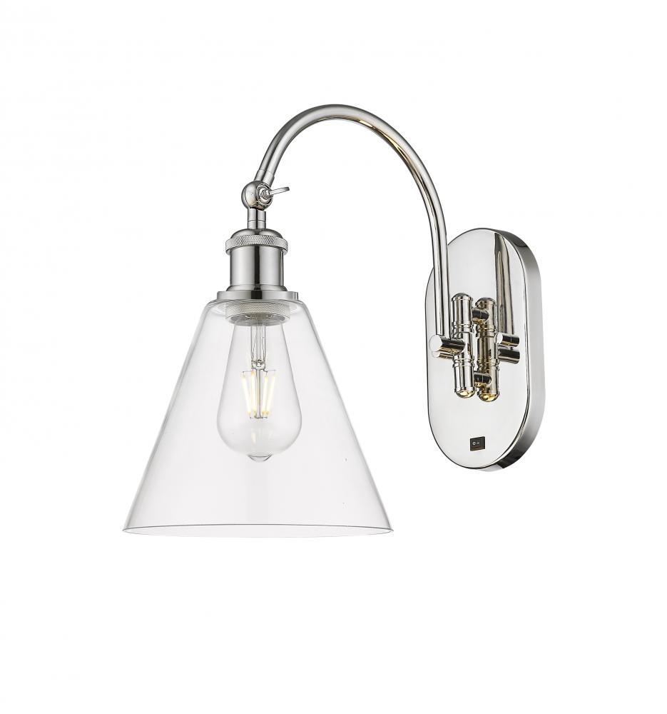 Berkshire - 1 Light - 8 inch - Polished Nickel - Adjustable Swing Arm