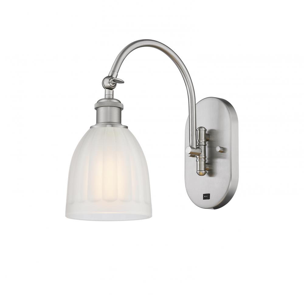 Brookfield - 1 Light - 6 inch - Brushed Satin Nickel - Adjustable Swing Arm