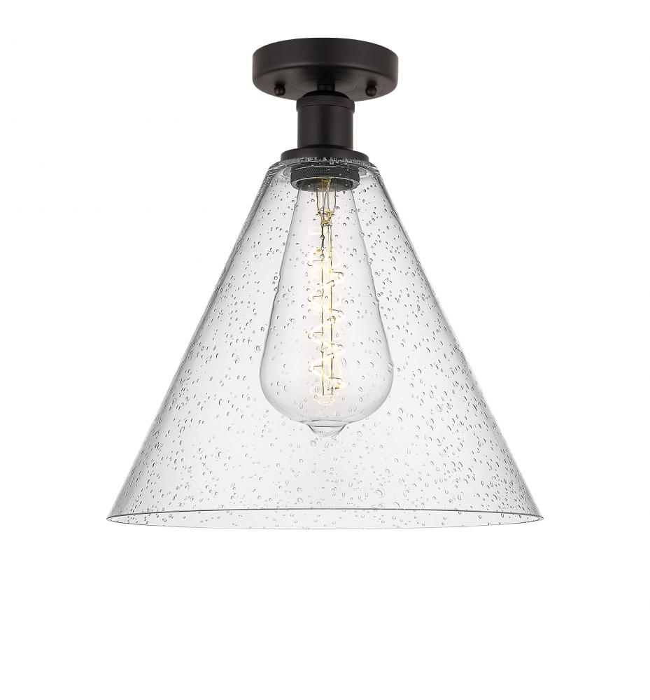 Berkshire - 1 Light - 12 inch - Oil Rubbed Bronze - Semi-Flush Mount
