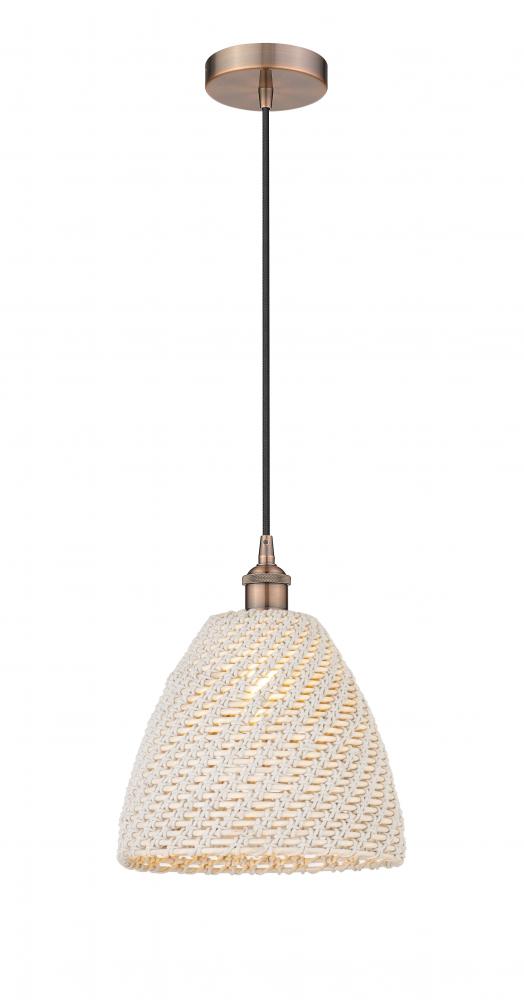 Bristol Natural - 1 Light - 6 inch - Antique Copper - Cord hung - Mini Pendant
