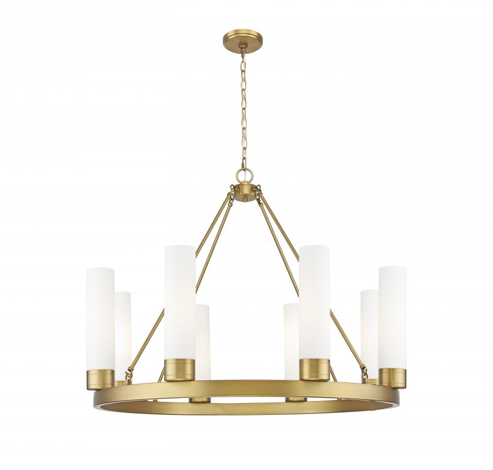 Boreas - 6 Light - 36 inch - Brushed Brass - Chandelier