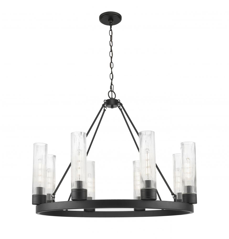 Boreas - 6 Light - 36 inch - Matte Black - Chandelier
